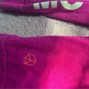 Nike Magenta Hoodie with Lime Accents